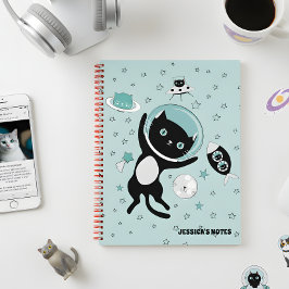 Cuaderno Moderno Necesito más espacio Personalizado de gato
