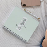 Cuaderno Moderno Pastel Mint Hello Y You Name<br><div class="desc">Moderno Pastel Mint Hello Y You Name</div>