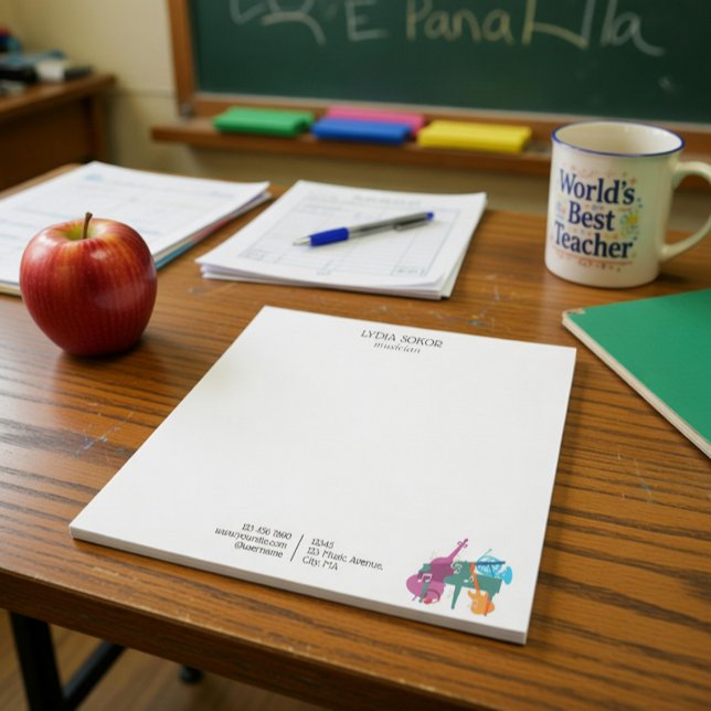 Cuaderno moderno personalizado para músico multiin (Subido por el creador)