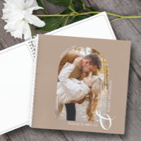 Moderno Photo Arch Tan Boda Guest Book