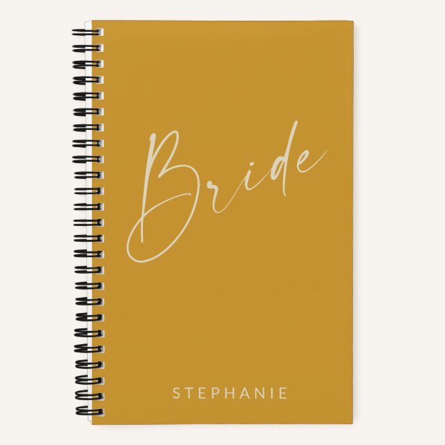 Cuaderno Moderno planificador de bodas personalizadas para  (Anverso)
