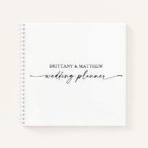 Moderno planificador de casamiento con tinta de ca