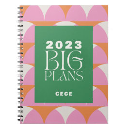 Cuaderno Moderno planificador de grandes planos geométricos