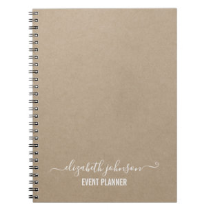 Cuaderno Moderno planificador de Kraft Minimalista