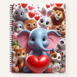 Cuaderno Moderno portátil con animales