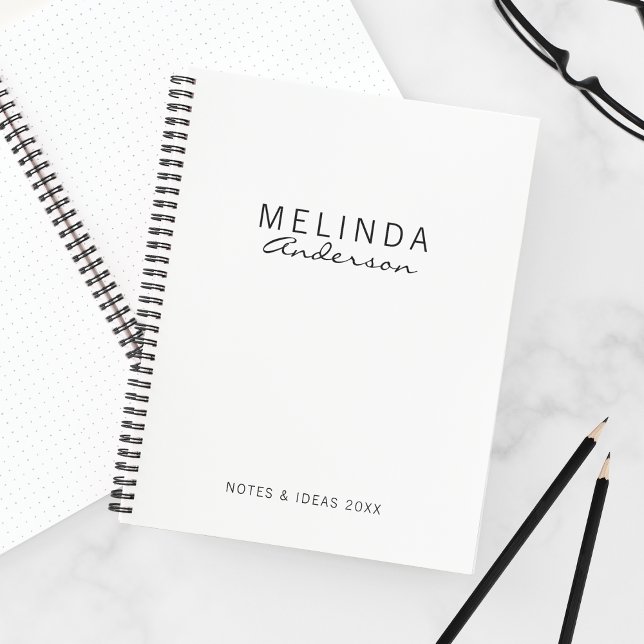Cuaderno Moderno profesional en blanco y negro (Subido por el creador)