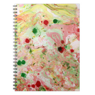 Cuaderno Moderno Resumen de moda Rojo Rosa Verde