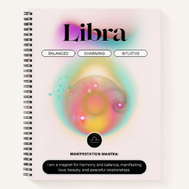 Cuaderno Moderno Rótulo Zodiac Libra Cotización Elemento Ai