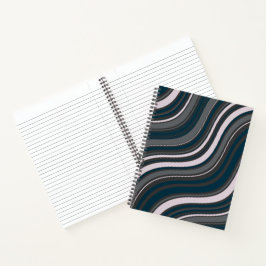 Cuaderno Moderno Rústico Azul y Gris