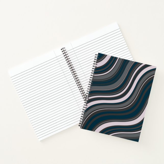 Cuaderno Moderno Rústico Azul y Gris (Interior)