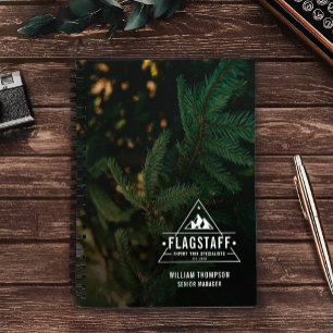 Cuaderno Moderno Rústico Masculino Montaña Árbol Arborista