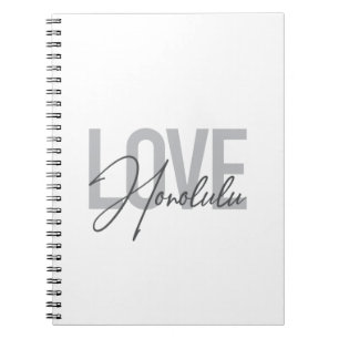 Cuaderno Moderno, sencillo, urbano diseño fresco Amor Honol