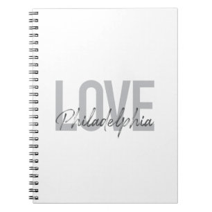 Cuaderno Moderno, simple, genial, diseño Love Philadelphia