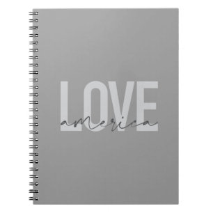 Cuaderno Moderno, simple, moda, diseño fresco de Love Ameri