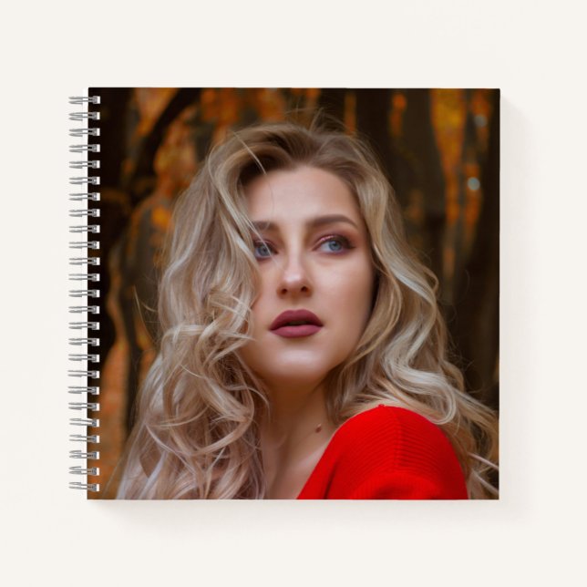 Cuaderno Moderno Simple Personalizado Una Foto (Anverso)