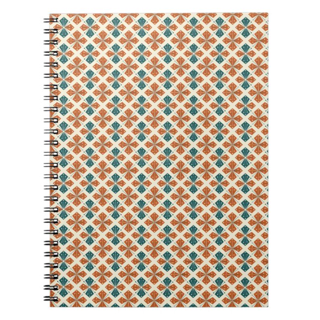 Cuaderno Moderno Sofisticado de mediados de siglo Atómico E (Frente)