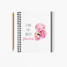 Cuaderno Moderno Stand Exótico Alto Y SEA Fabuloso Flamingo