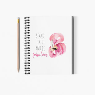 Cuaderno Moderno Stand Exótico Alto Y SEA Fabuloso Flamingo