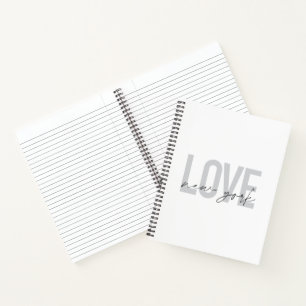 Cuaderno Moderno, urbano, fresco diseño simple de Love New