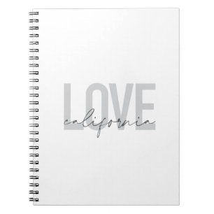 Cuaderno Moderno, urbano, moderno, genial diseño Love Calif