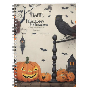 cuaderno moderno vintage de Halloween