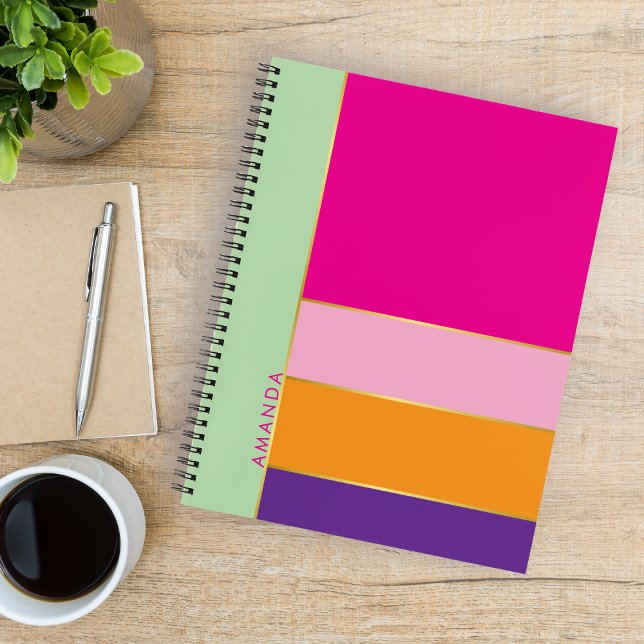 Cuaderno Moderno y colorido elegante moda personalizada (Subido por el creador)