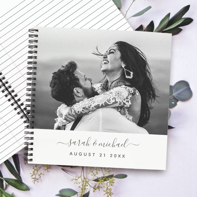Cuaderno Moderno y elegante caligrafía Boda de fotografía (Subido por el creador)