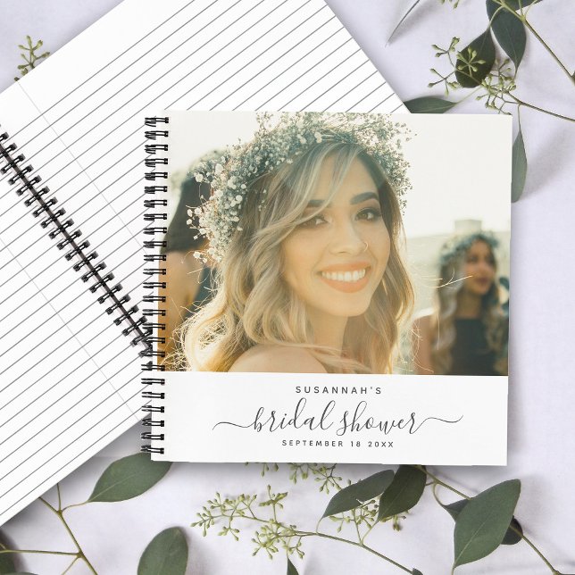 Cuaderno Moderno y elegante guión foto novia huésped (Subido por el creador)