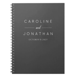Cuaderno Moderno y elegante matrimonio Minimalista personal