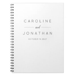 Cuaderno Moderno y elegante matrimonio personalizado Minima