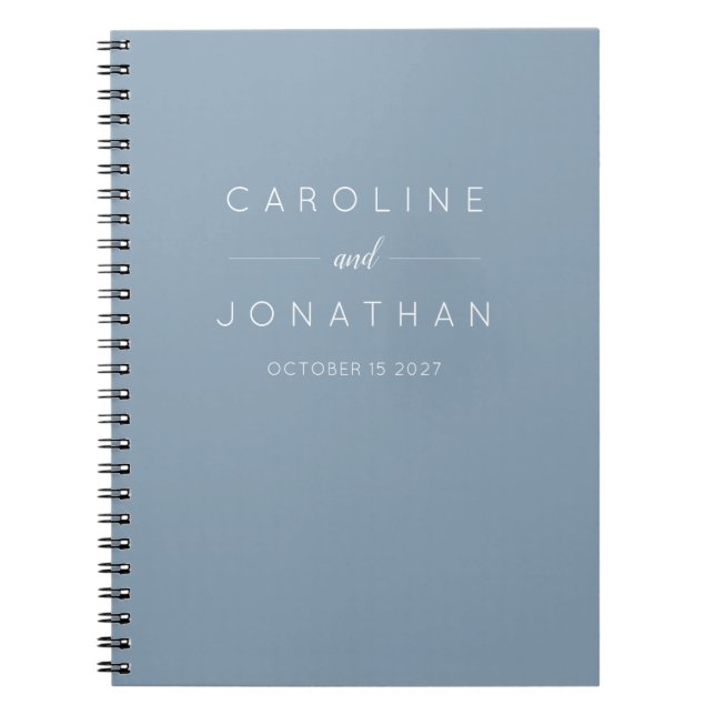 Cuaderno Moderno y elegante matrimonio personalizado Minima (Frente)