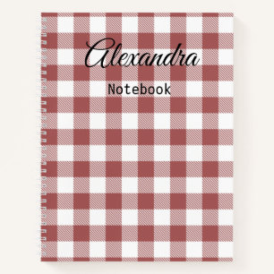 Cuaderno Moderno y elegante monogramado Tartán de casa de c
