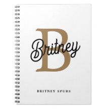 Moderno y elegante nombre de monograma Black Gold