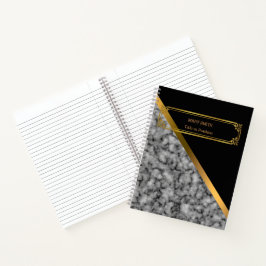 Cuaderno Moderno y elegante oro de mármol