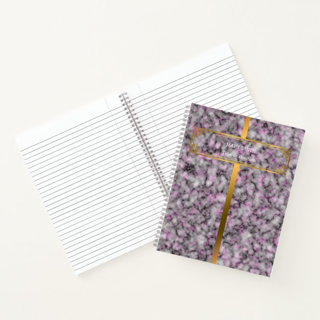 Cuaderno Moderno y elegante oro de mármol (Interior)