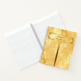 Cuaderno Moderno y elegante oro de mármol