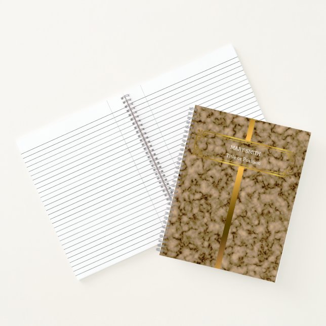 Cuaderno Moderno y elegante oro de mármol (Interior)