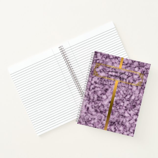 Cuaderno Moderno y elegante oro de mármol (Interior)