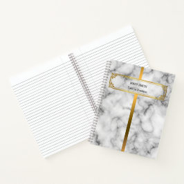 Cuaderno Moderno y elegante oro de mármol
