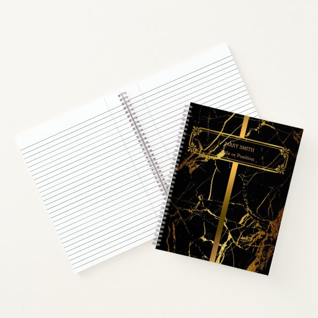 Cuaderno Moderno y elegante oro de mármol (Interior)