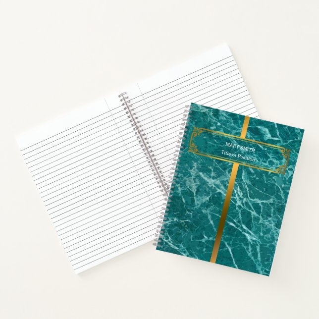 Cuaderno Moderno y elegante oro de mármol (Interior)