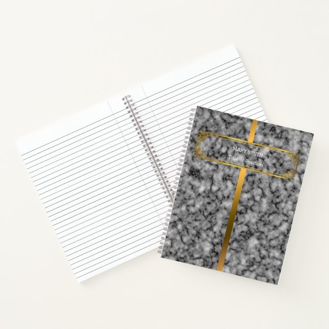 Cuaderno Moderno y elegante oro de mármol (Interior)