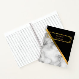Cuaderno Moderno y elegante oro de mármol