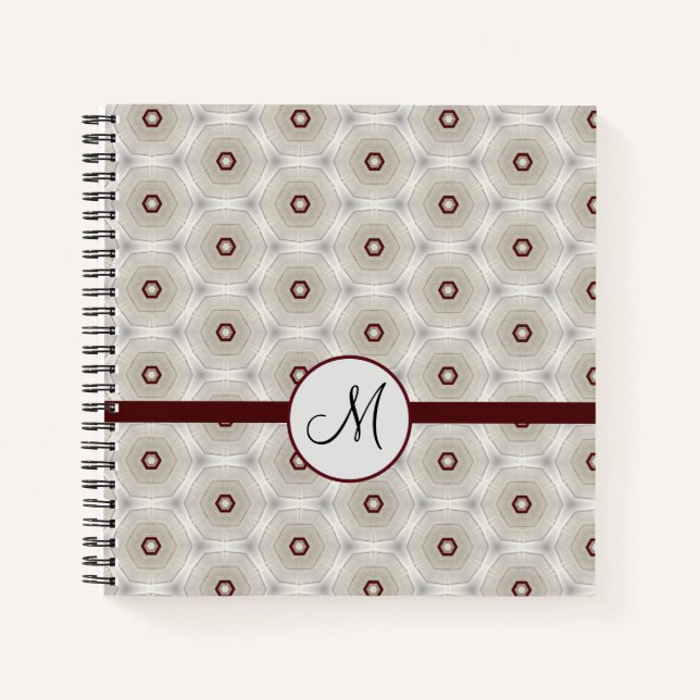 Cuaderno Moderno y elegante Personalizado elegante monogram (Anverso)