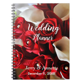 Cuaderno Moderno y elegante planificador de bodas de flores