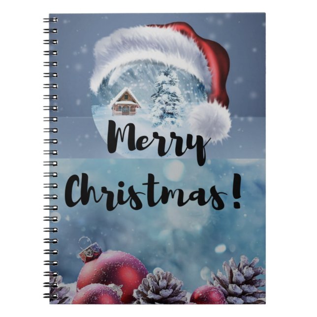 Cuaderno Moderno y gracioso Navidades lindos reno (Frente)