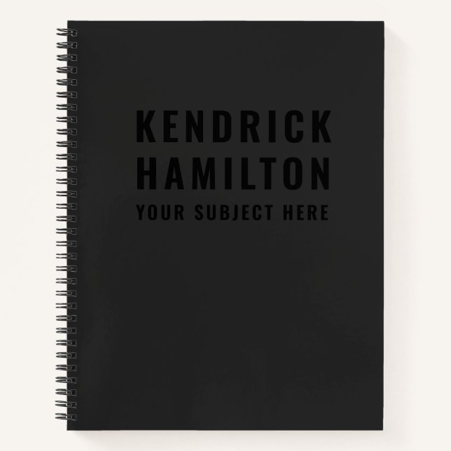 Cuaderno Moderno y moderno negro negro negro negro Minimali (Anverso)