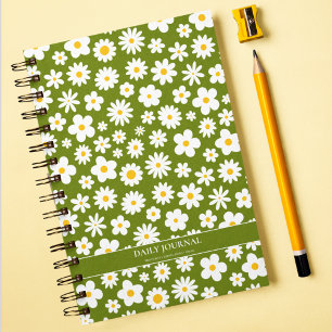 Cuaderno Moderno y plano de la margarita verde