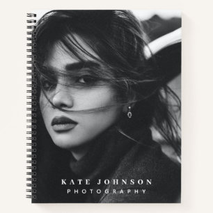 Cuaderno Moderno y simple foto mínima Código QR Medios soci