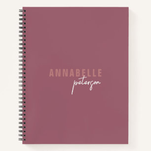 Cuaderno Moderno y simple Rosa profesional  Minimalista